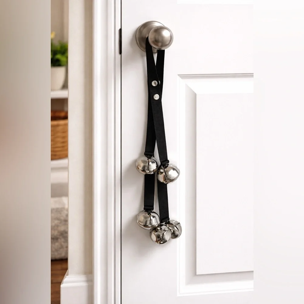 Dog Door Bells Potty Training Aid | Hanging Puppy Housebreaking Bells Adjustable